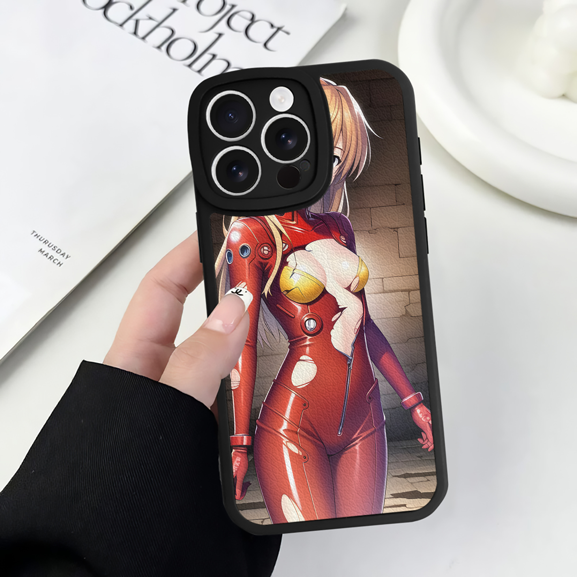 （画像用） EVA 新世紀エヴァンゲリオン 【iPhone 16シリーズ対応】シリコンスマホケース（レザー調） 材質：シリコン